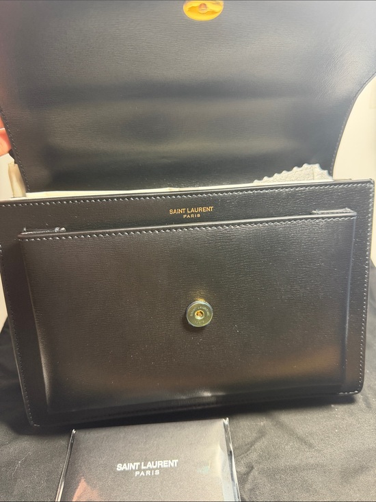 Saint Laurent Black Sunset Medium in Smooth Leather - NNT main image 8